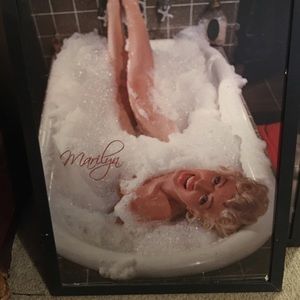 Marilyn In a tub framed photo